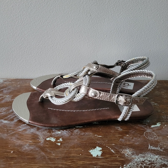 DOLCE VITA silver and brown rope sandals never worn - Picture 3 of 9